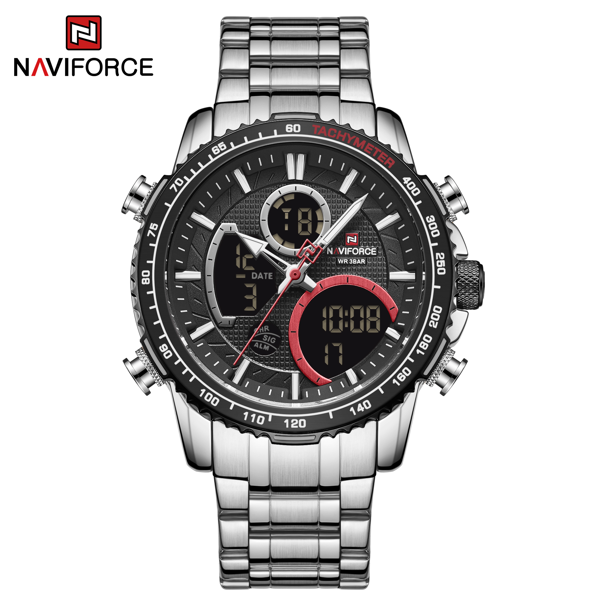 Naviforce Raptor Silver Black