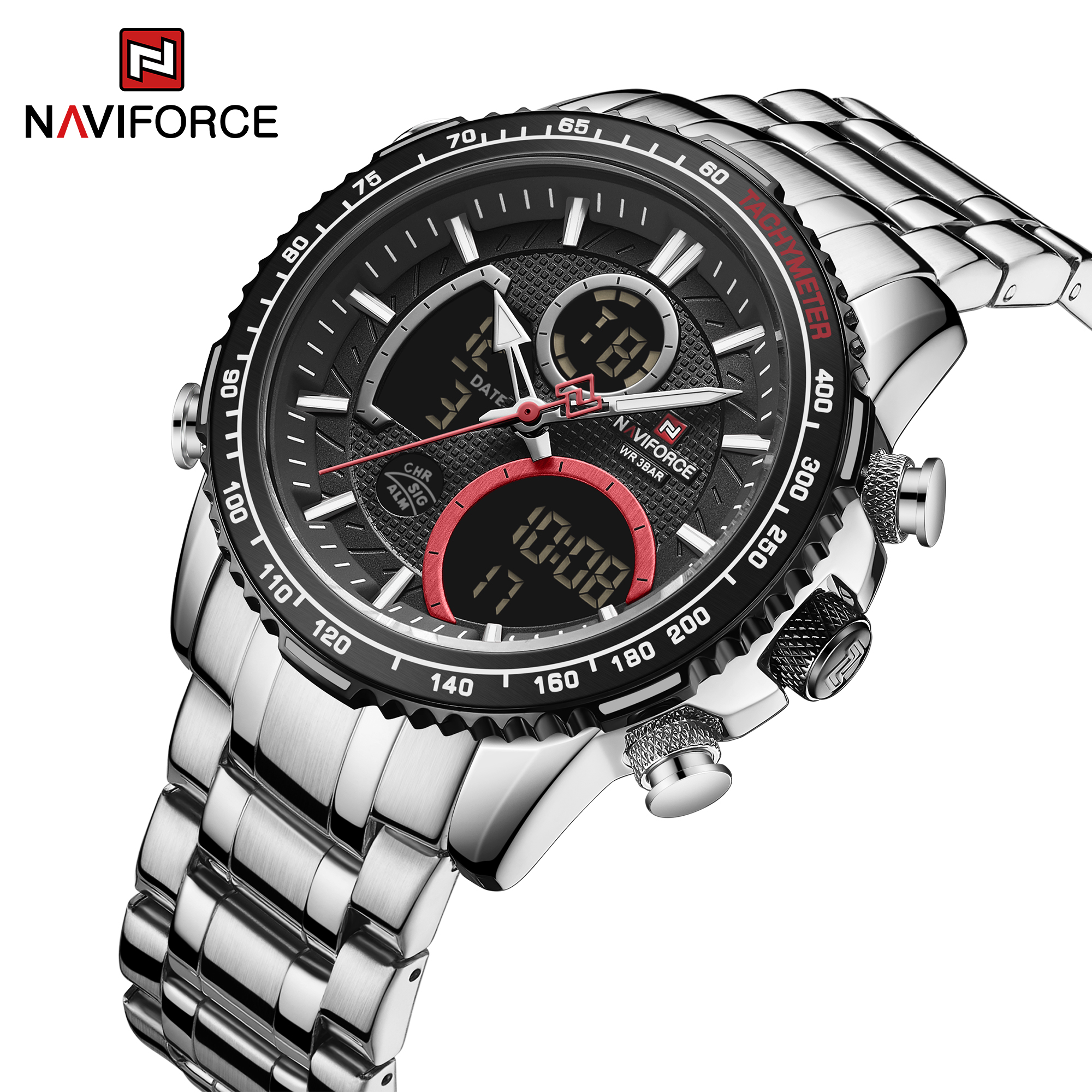 Naviforce Raptor Silver Black - 2