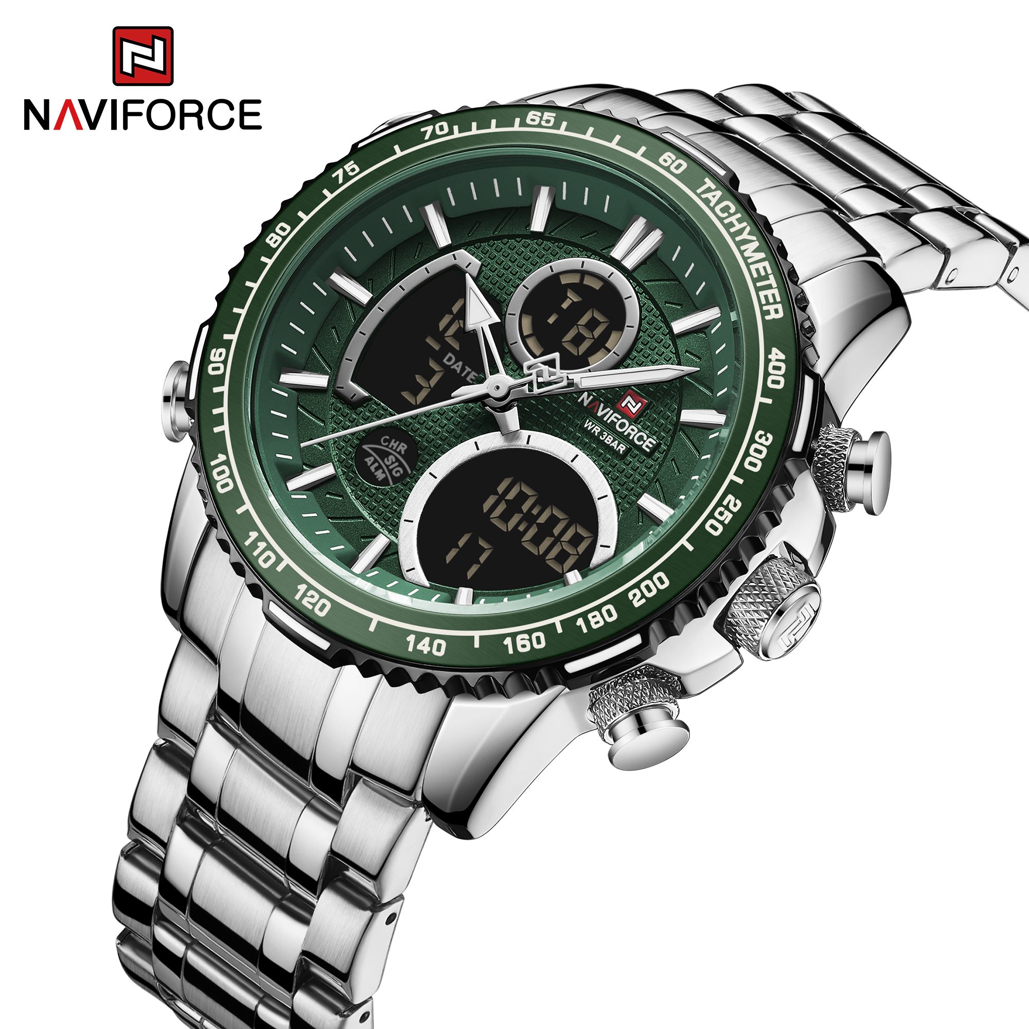 Naviforce Raptor Silver Green - 2