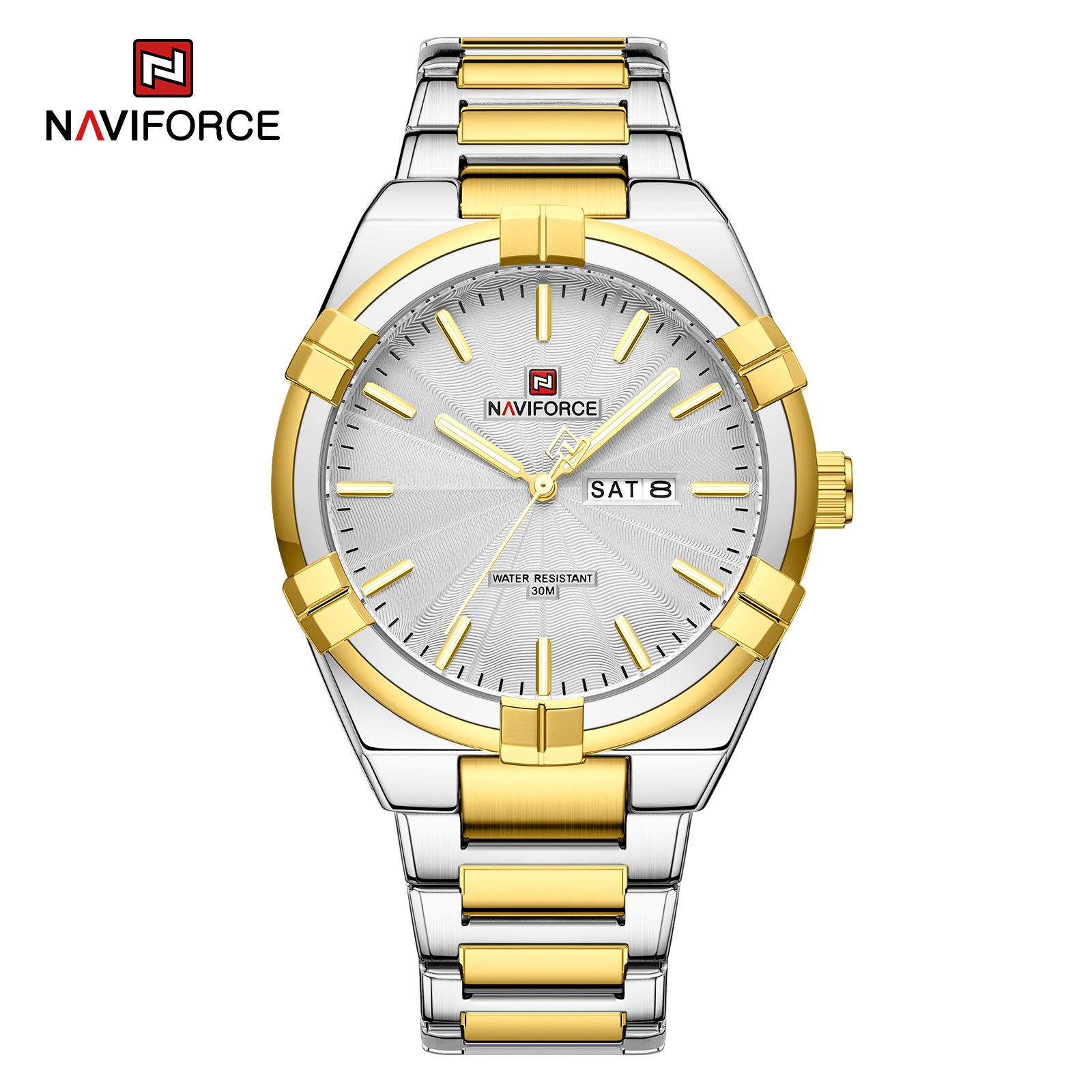 Naviforce best sale watch silver