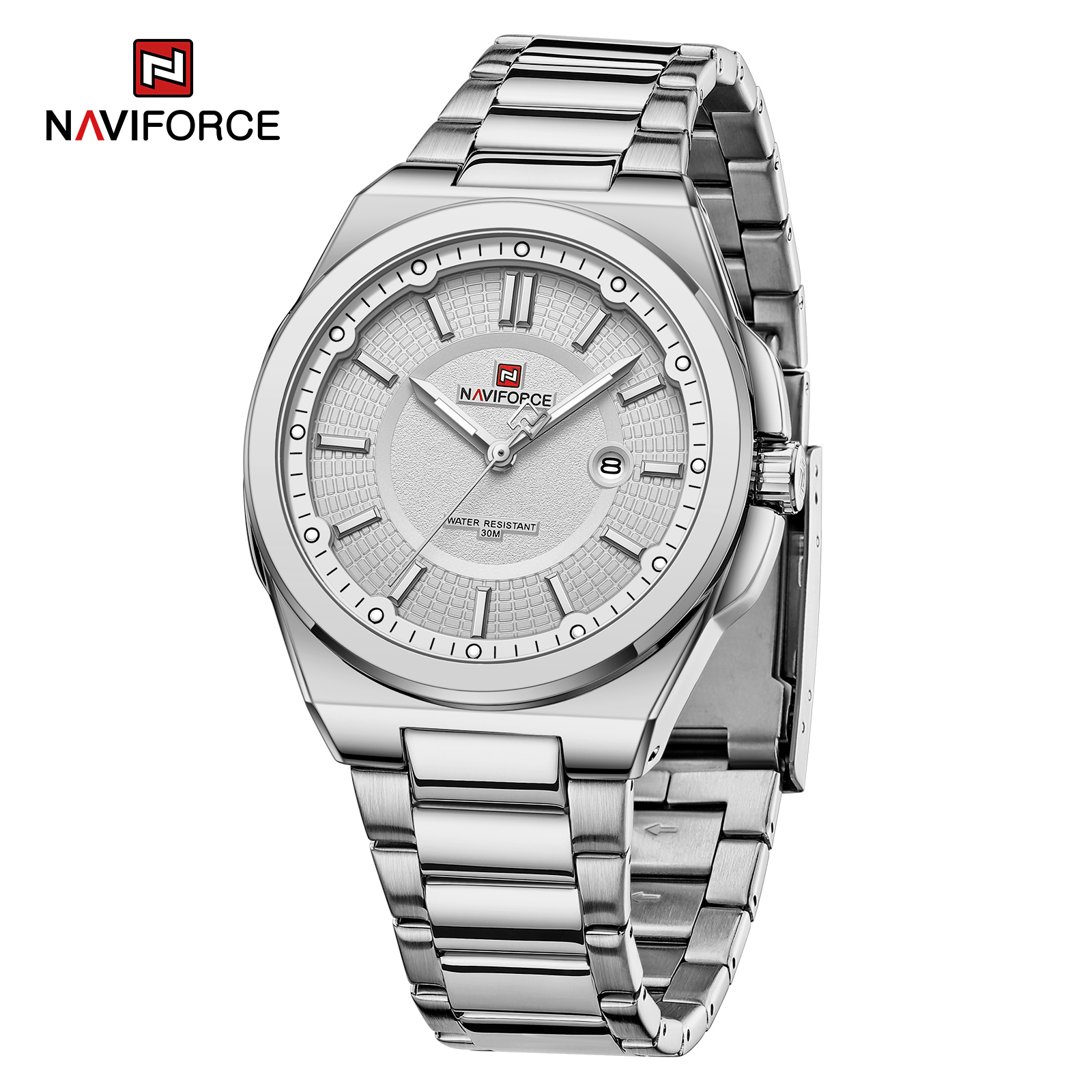 Naviforce on sale watch silver