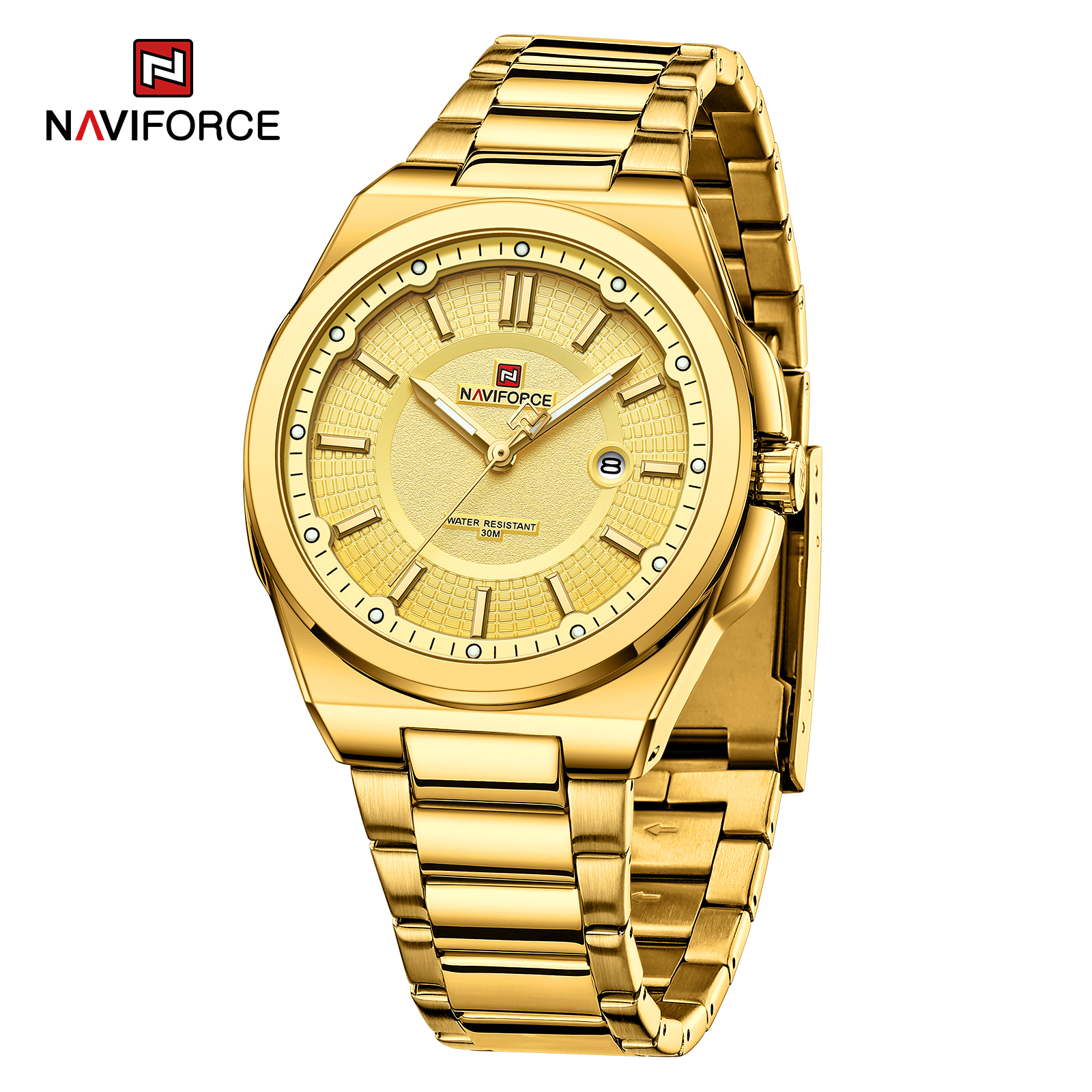 Naviforce watch best sale golden colour