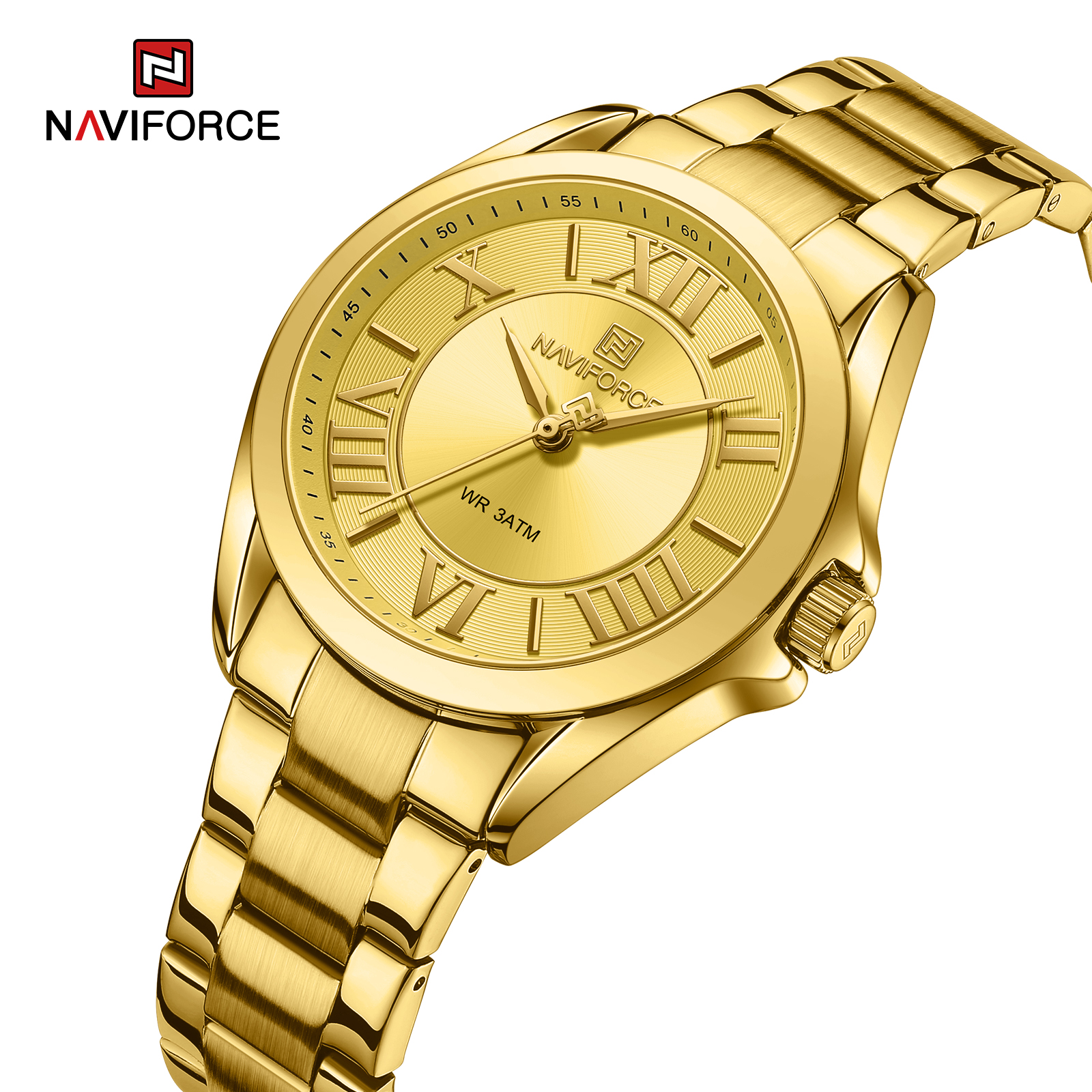 Naviforce gold watch sale