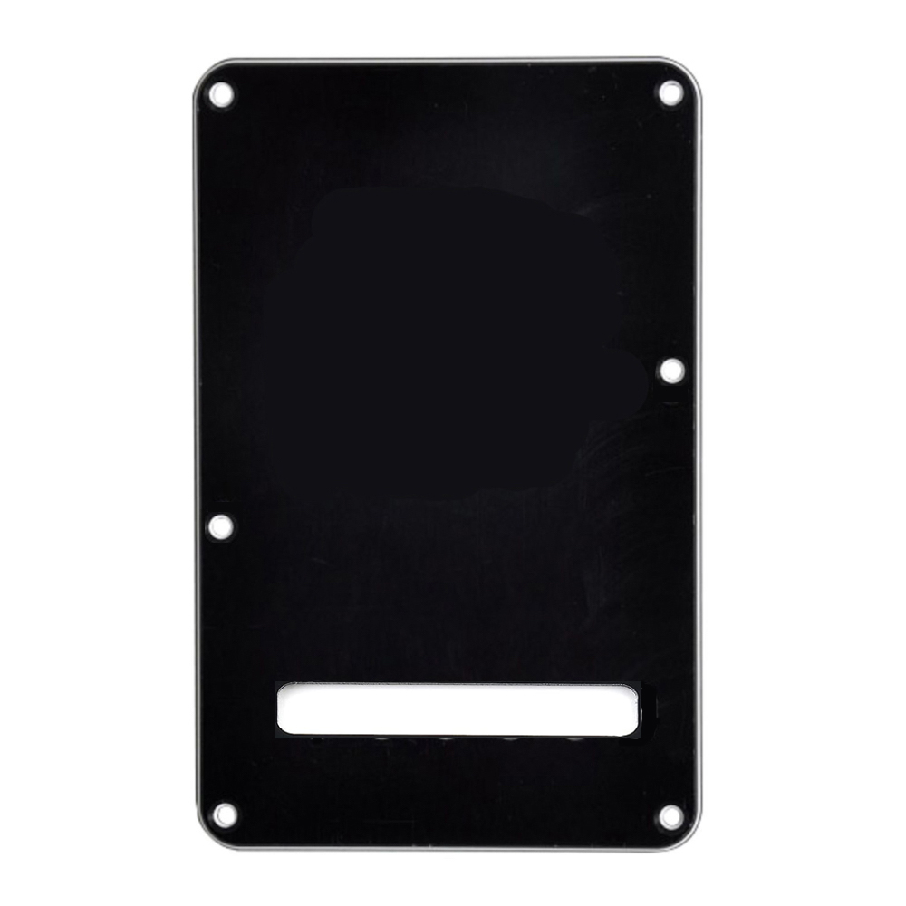 Backplate Tremolo Cover 3-Ply 1 String Slot (Black)