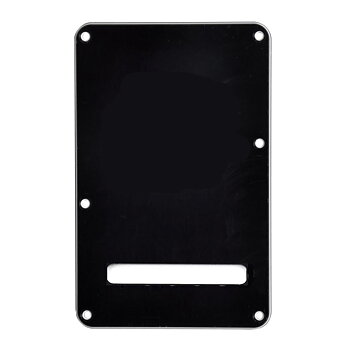 Backplate Tremolo Cover 3-Ply 1 String Slot (Black)