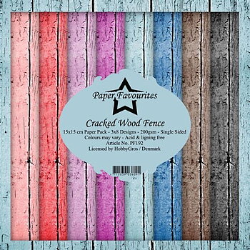 Paper Favourites PP 6x6  -Cracked Wood Fence