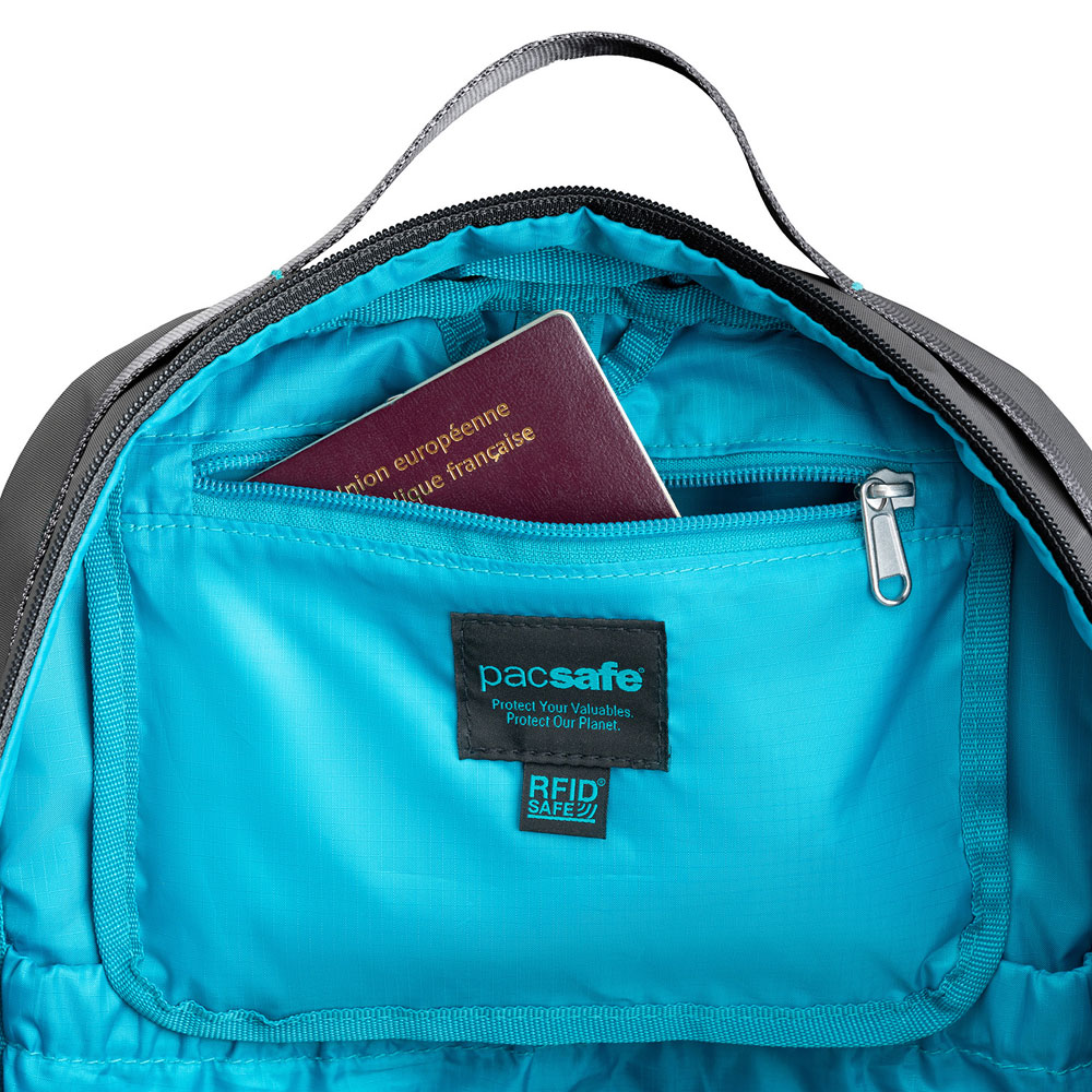 Stöldsäker ryggsäck - PACSAFE ECO 25L Anti-Theft Econyl Black - 9
