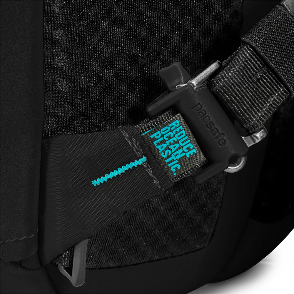 Stöldsäker ryggsäck - PACSAFE ECO 25L Anti-Theft Econyl Black - 7