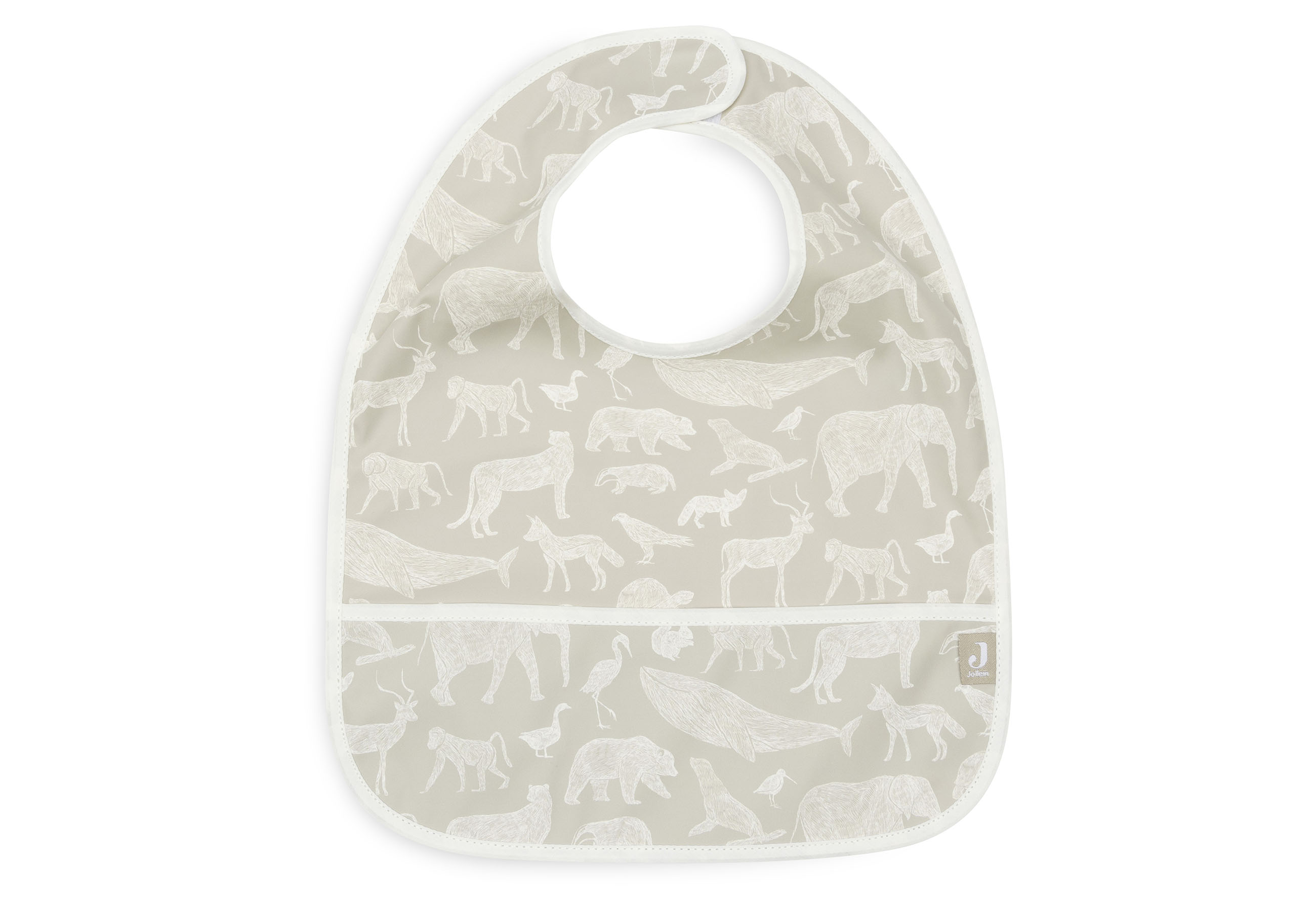 Jollein Haklapp Vattentät Animals Olive green (2pack) - 2