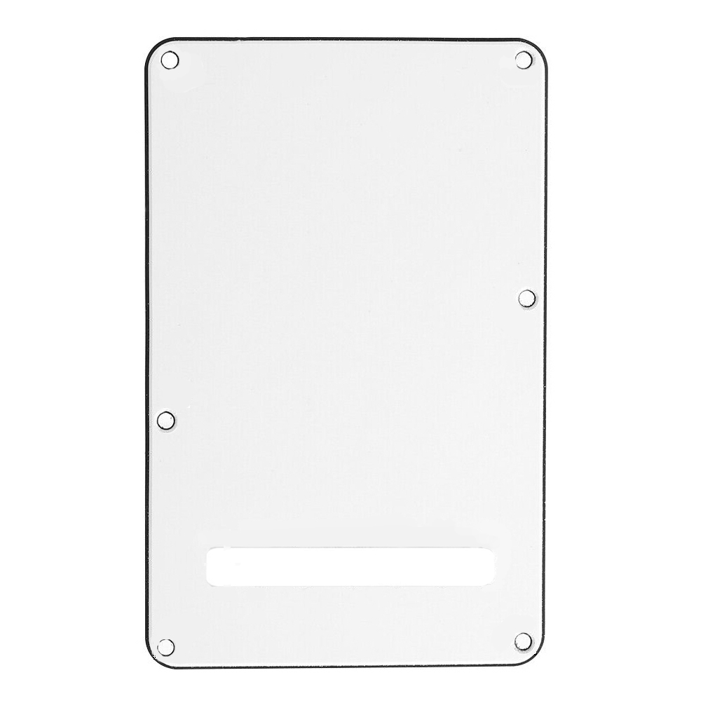 Backplate Tremolo Cover 3-Ply 1 String Slot (White)