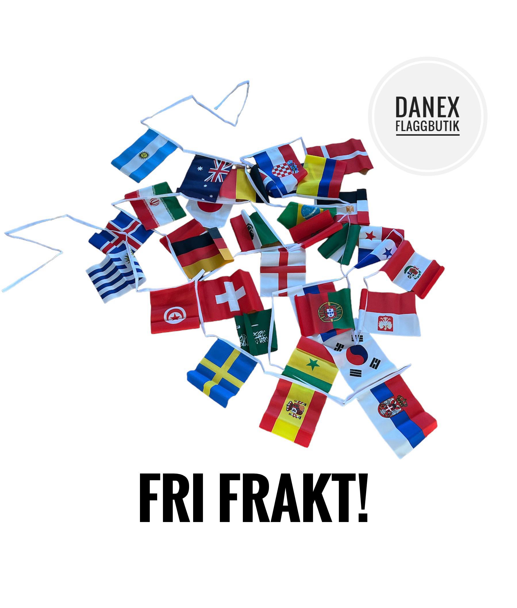 Flaggspel - 32 blandade nationer i tyg