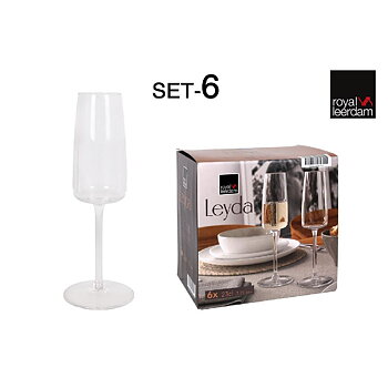 Leyda Champagneglas 23cl 6-p