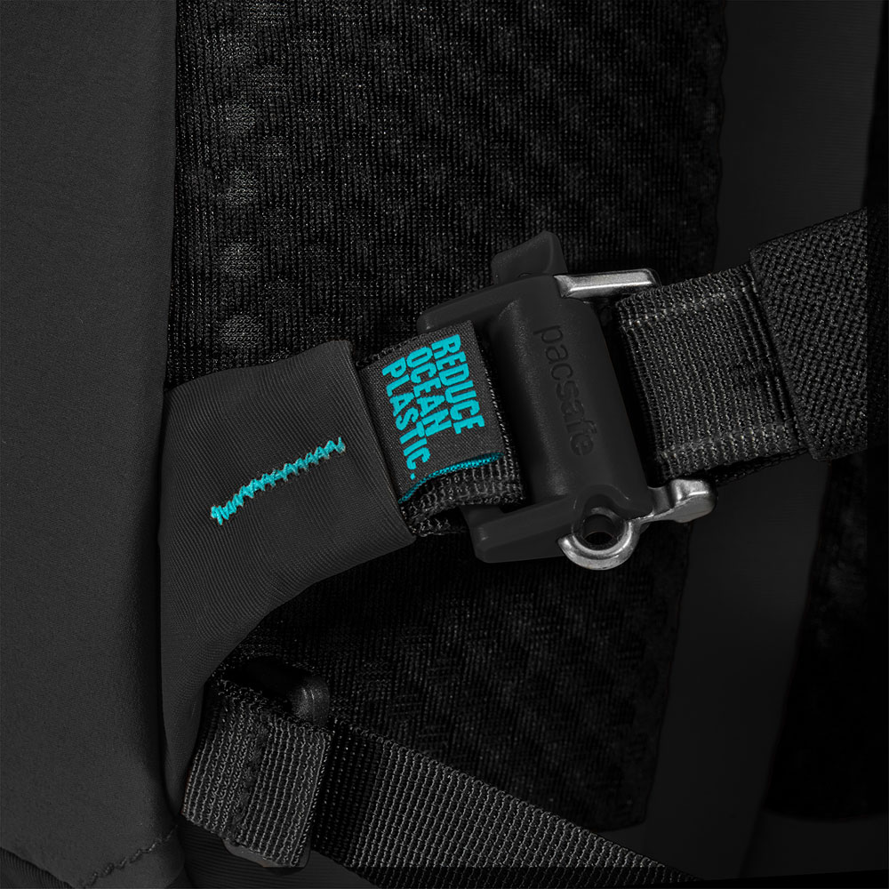Stöldsäker ryggsäck - PACSAFE ECO 18L Anti-Theft Econyl Black - 8
