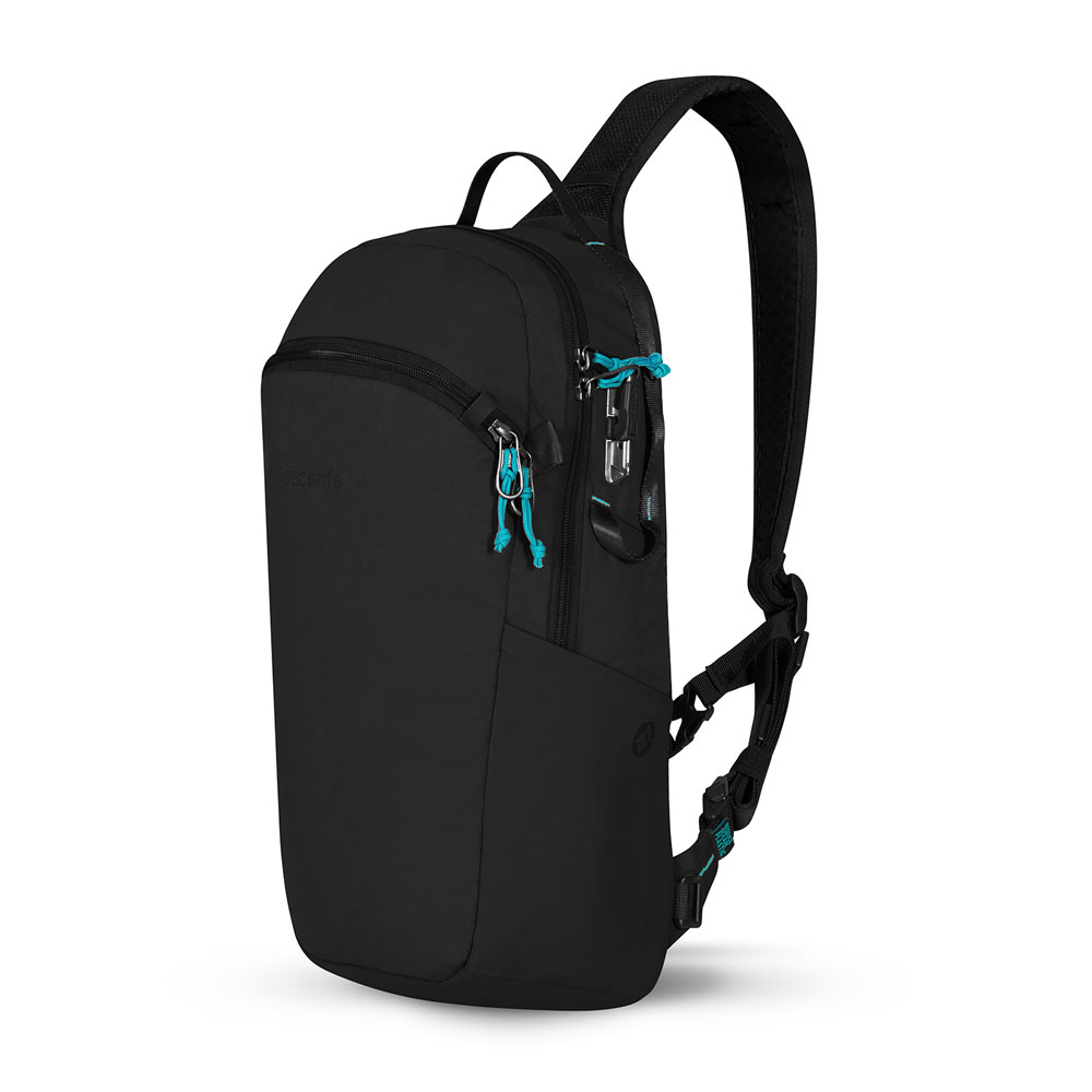 Stöldsäker sling-ryggsäck - PACSAFE ECO 12L Anti-Theft Econyl Sling Backpack Black