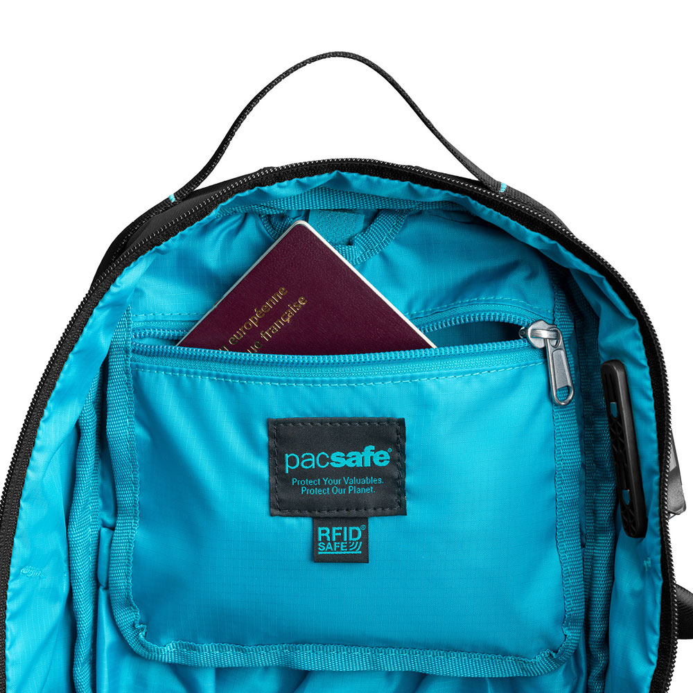Stöldsäker sling-ryggsäck - PACSAFE ECO 12L Anti-Theft Econyl Sling Backpack Black - 10