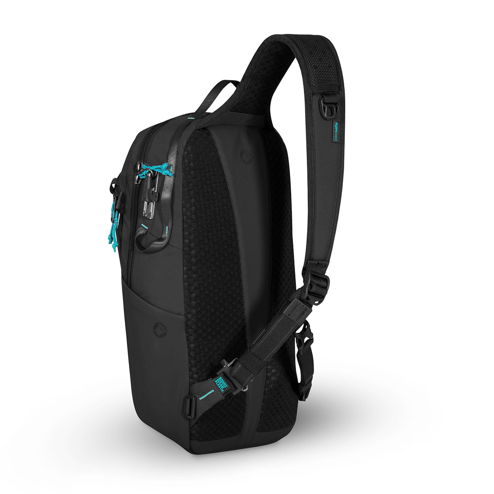 Stöldsäker sling-ryggsäck - PACSAFE ECO 12L Anti-Theft Econyl Sling Backpack Black - 4