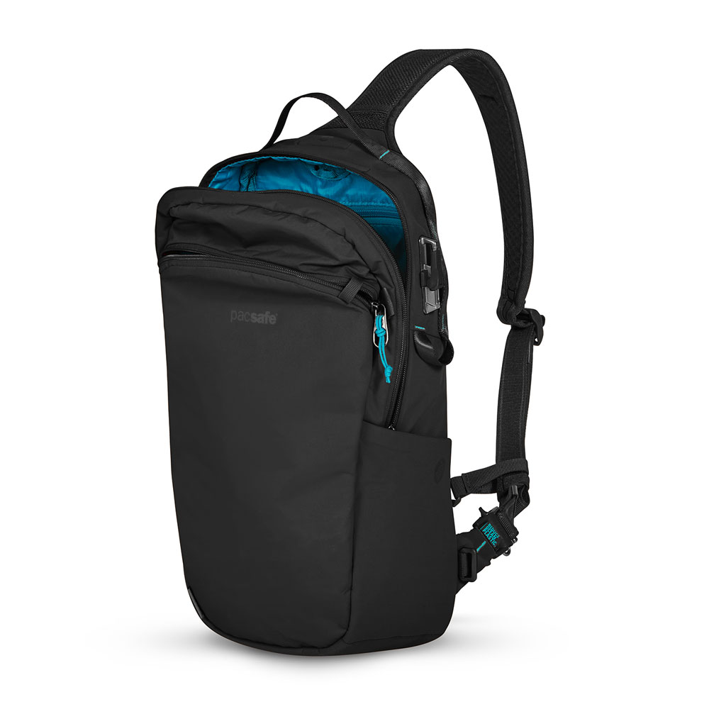 Stöldsäker sling-ryggsäck - PACSAFE ECO 12L Anti-Theft Econyl Sling Backpack Black - 5