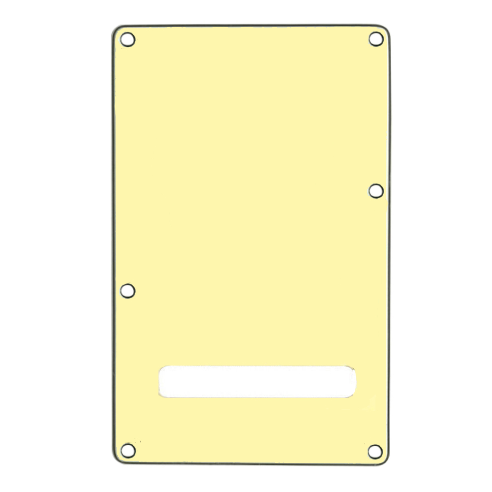 Backplate Tremolo Cover 3-Ply 1 String Slot (Light Cream)