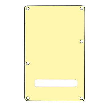 Backplate Tremolo Cover 3-Ply 1 String Slot (Light Cream)