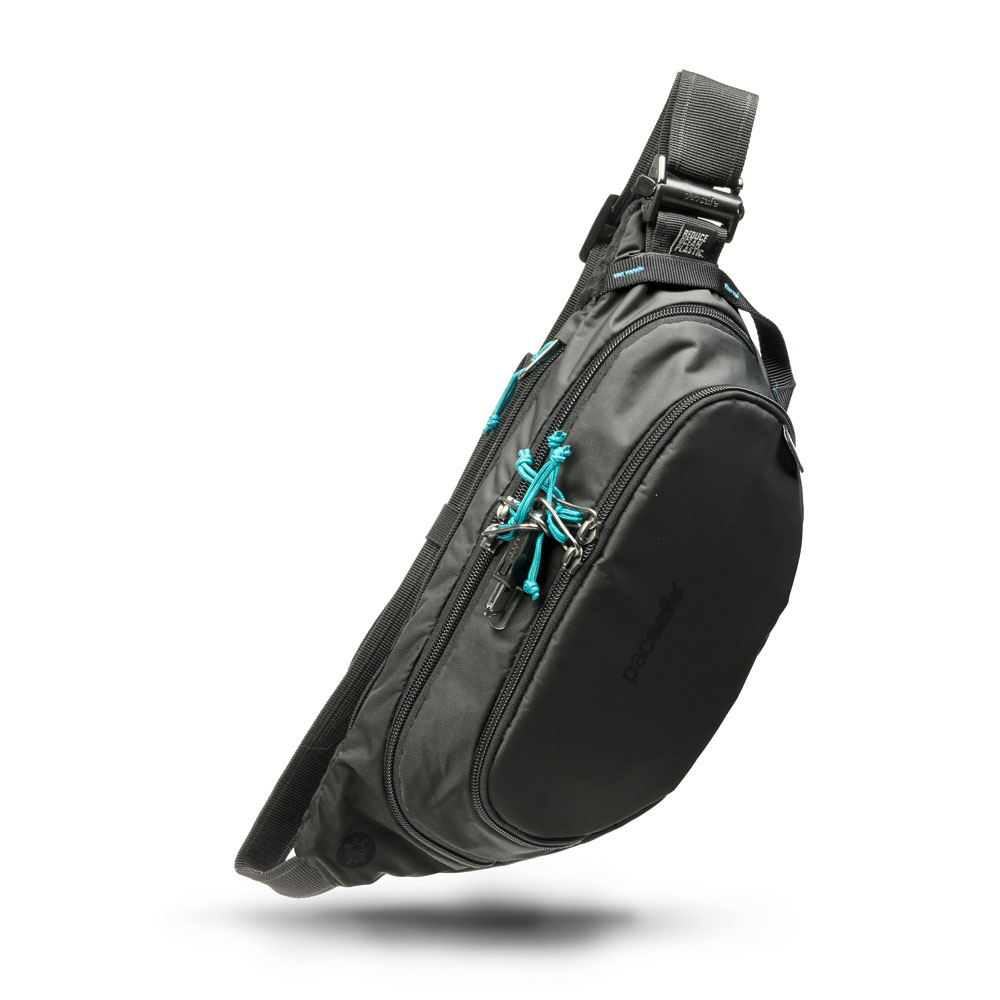 Stöldsäker höftväska - PACSAFE ECO Anti-Theft Econyl Waist Pack Black - 2