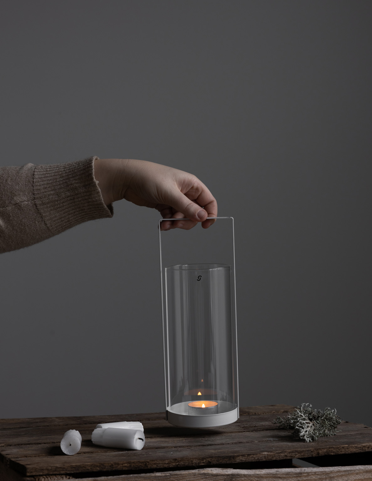 Kvarnvik White Candle Lantern - Small - 3