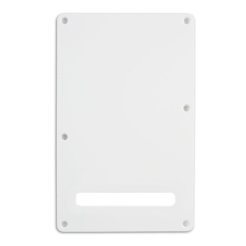Backplate Tremolo Cover 1-Ply 1 String Slot (White)