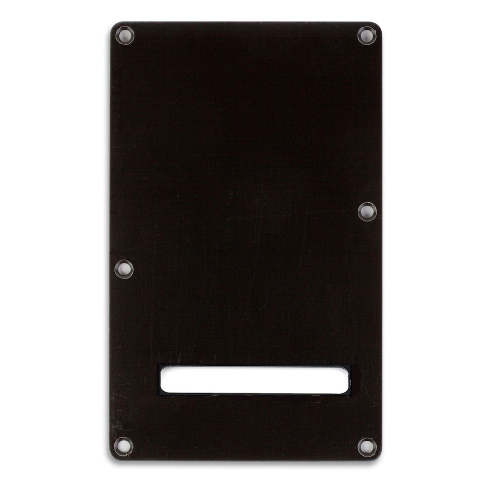 Backplate Tremolo Cover 1-Ply 1 String Slot (Black)