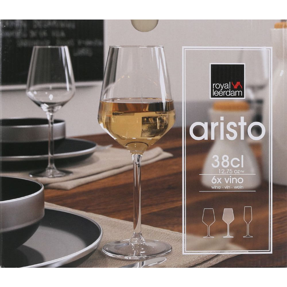 Aristo Vitvinsglas 38cl 6-p - 2