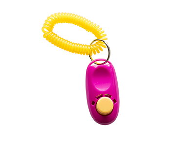 Clicker med knapp och spiralband