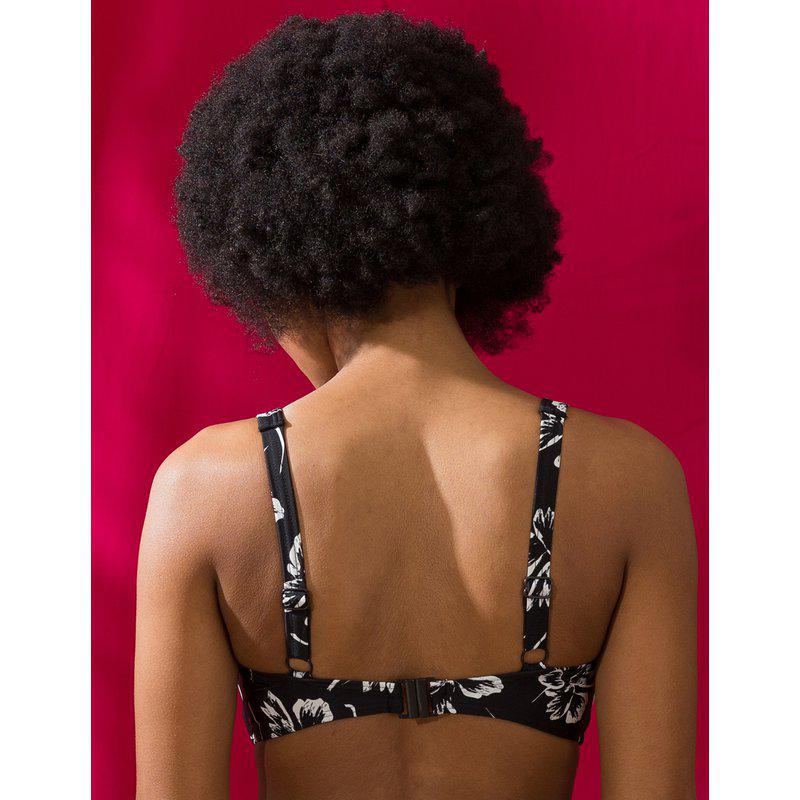 Soft Floral Brush bikini bra without underwire