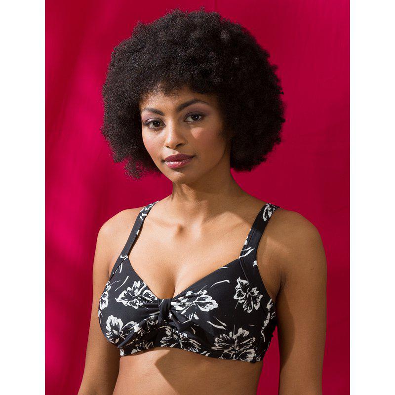 Soft Floral Brush bikini bra without underwire