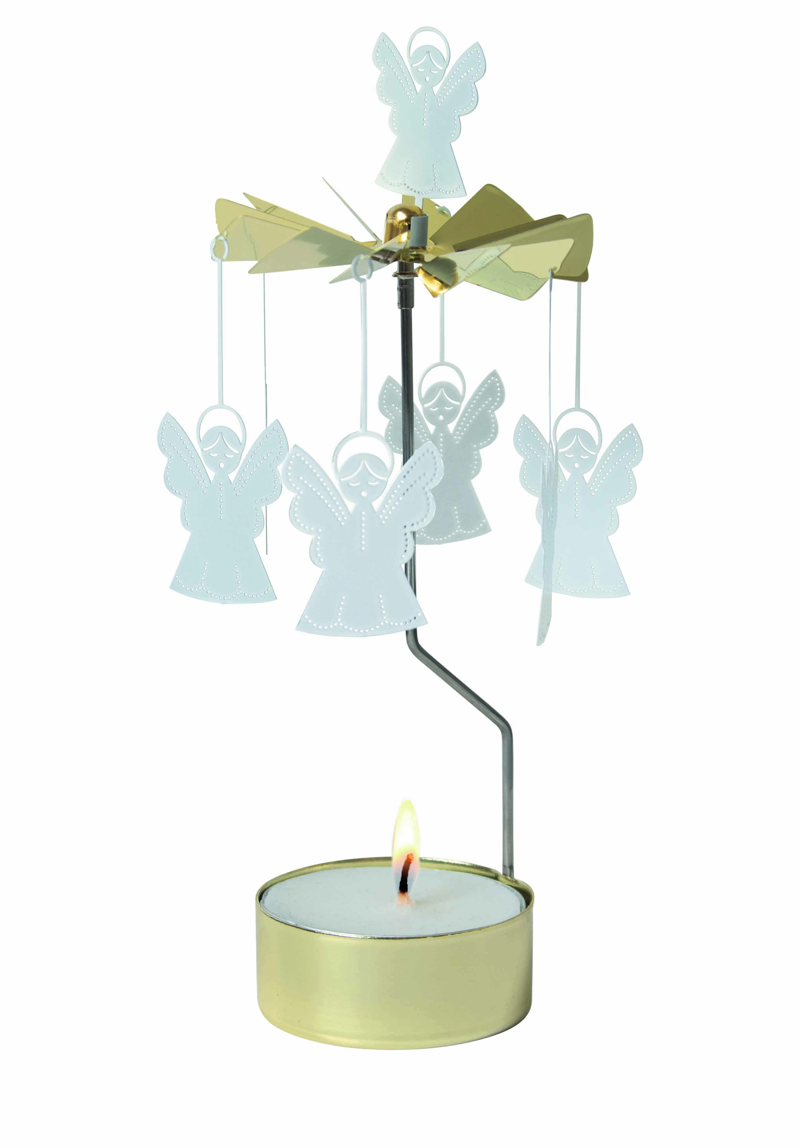 MEDIUM TEALIGHT SPINNER  SINGING ANGEL - 3