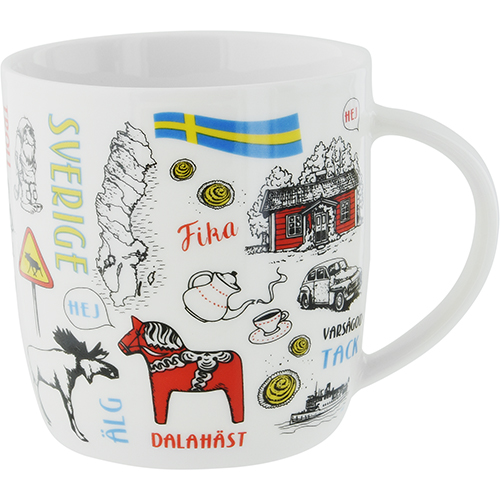 Mugg Sverigeteckningar 