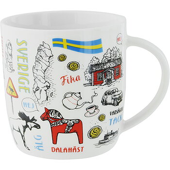 Mugg Sverigeteckningar 