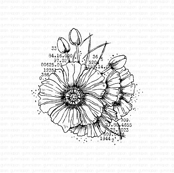 Gummiapan stämpel - Anemonkollage