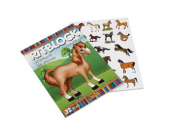 Ritblock häst med stickers