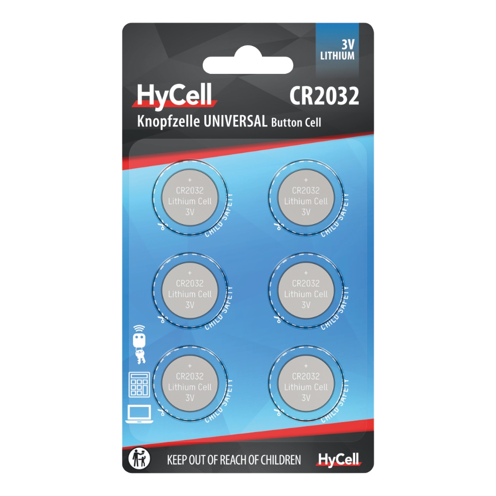 Knappcellsbatteri CR2032/3V 6-pack - 2