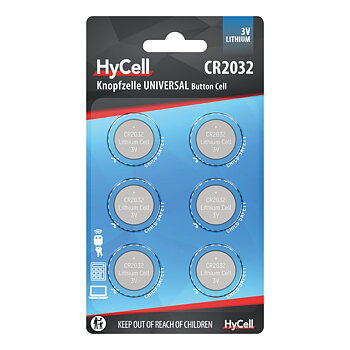 Knappcellsbatteri CR2032/3V 6-pack