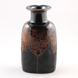 Stig Lindberg (1970s) People Vase with Tenmoku Glaze 21 cm 