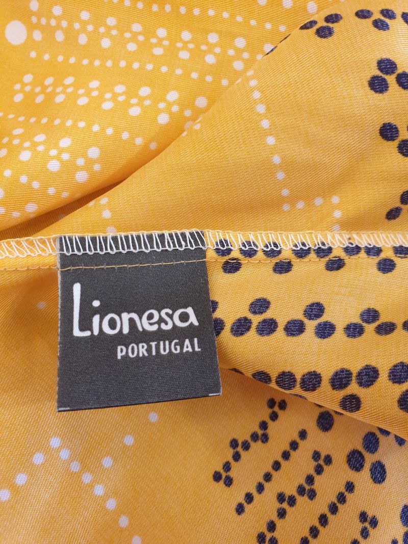 Blouse 1970s yellow patterned size M - 4