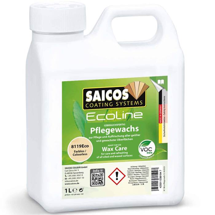 Underhållsvax Saicos 1L Ofärg
