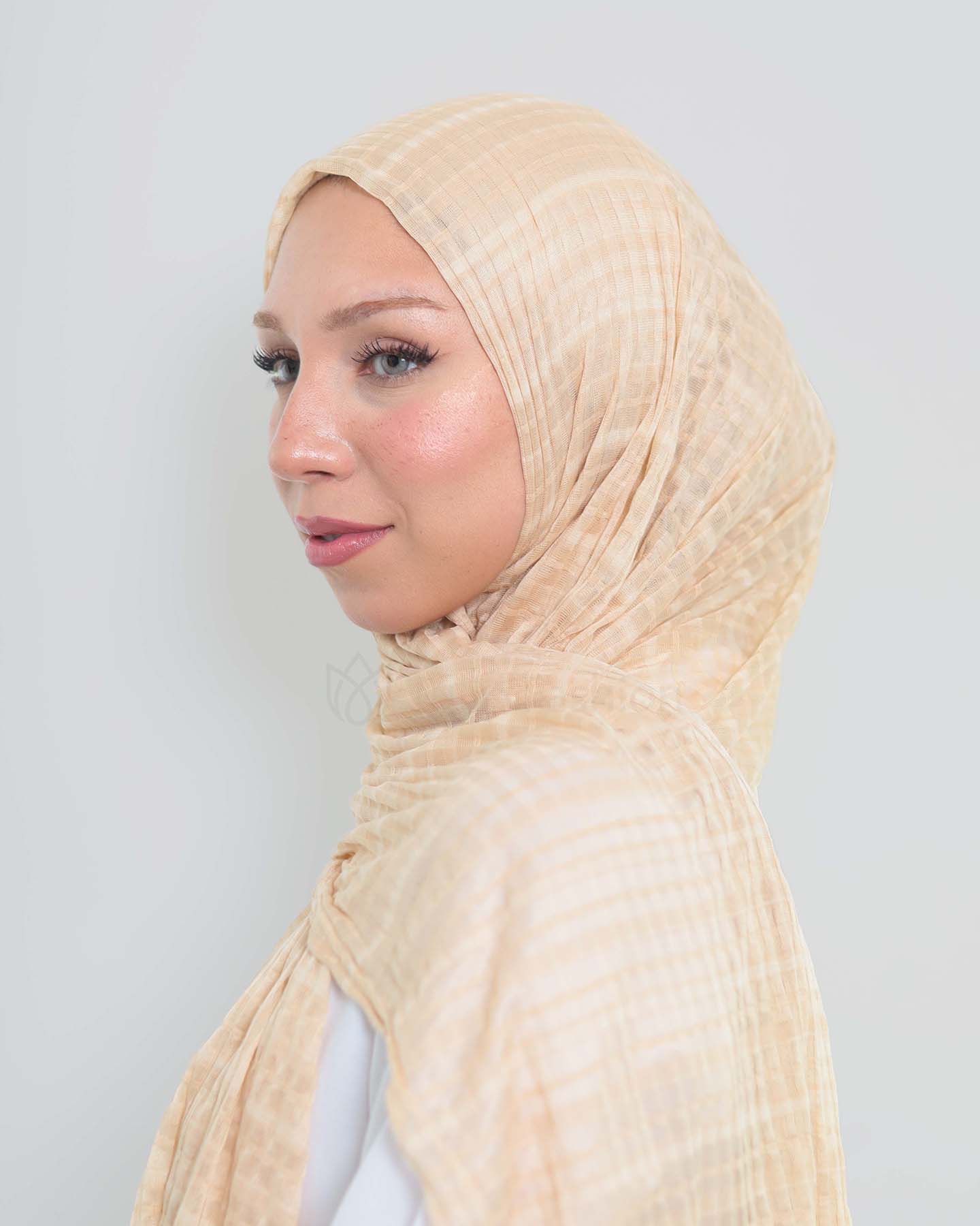 Hijab - Cotton Cube -  Camel Beige - 3