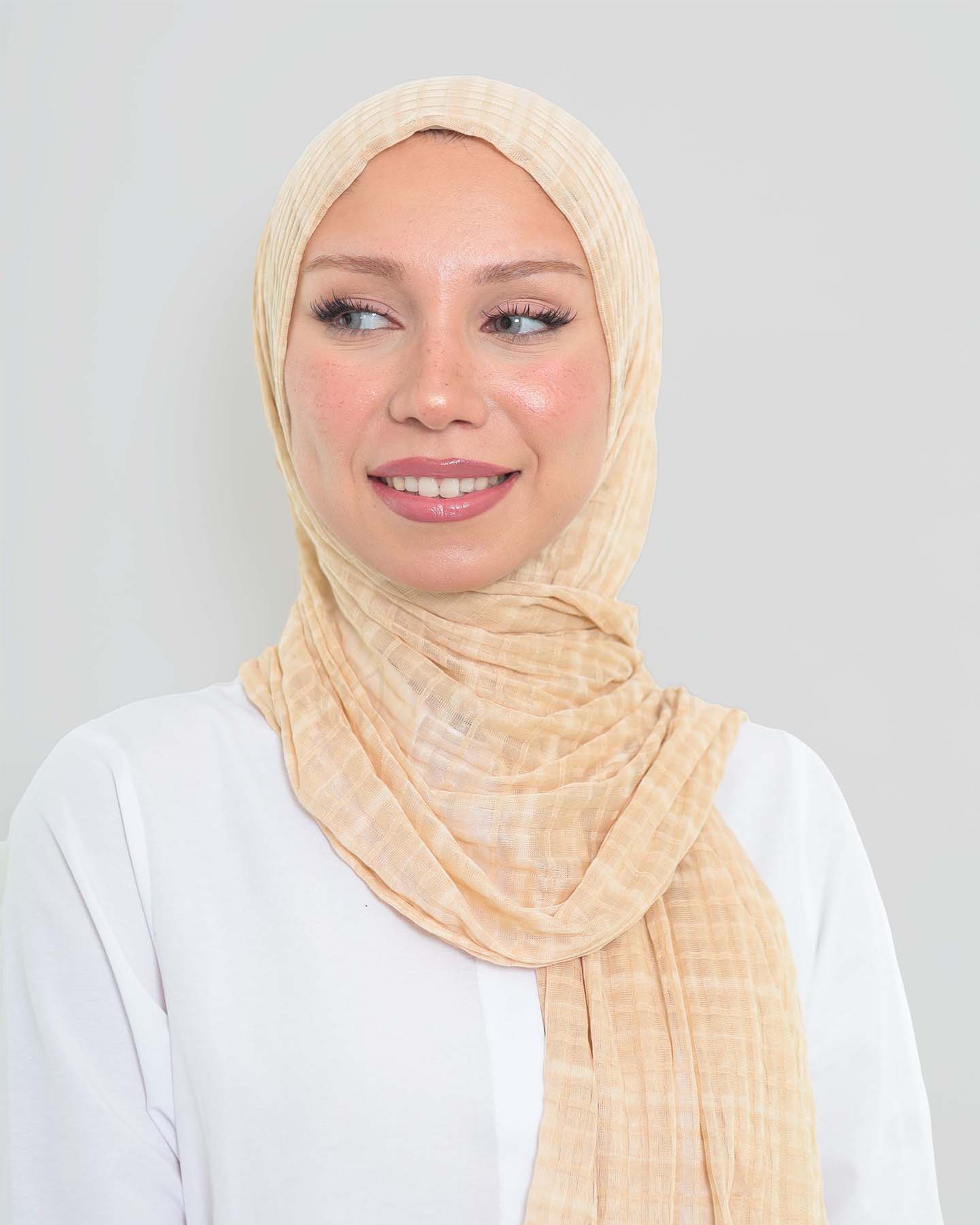 Hijab - Cotton Cube -  Camel Beige - 2