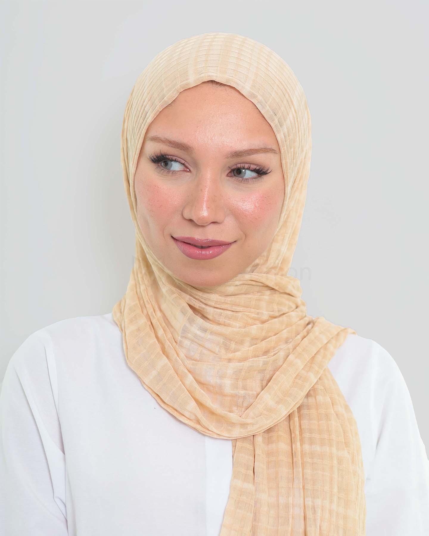 Hijab - Cotton Cube -  Camel Beige