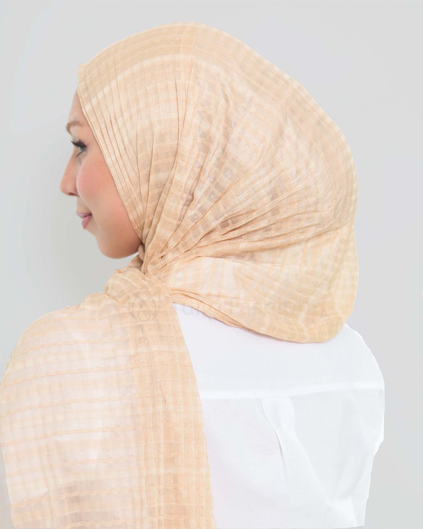Hijab - Cotton Cube -  Camel Beige - 4