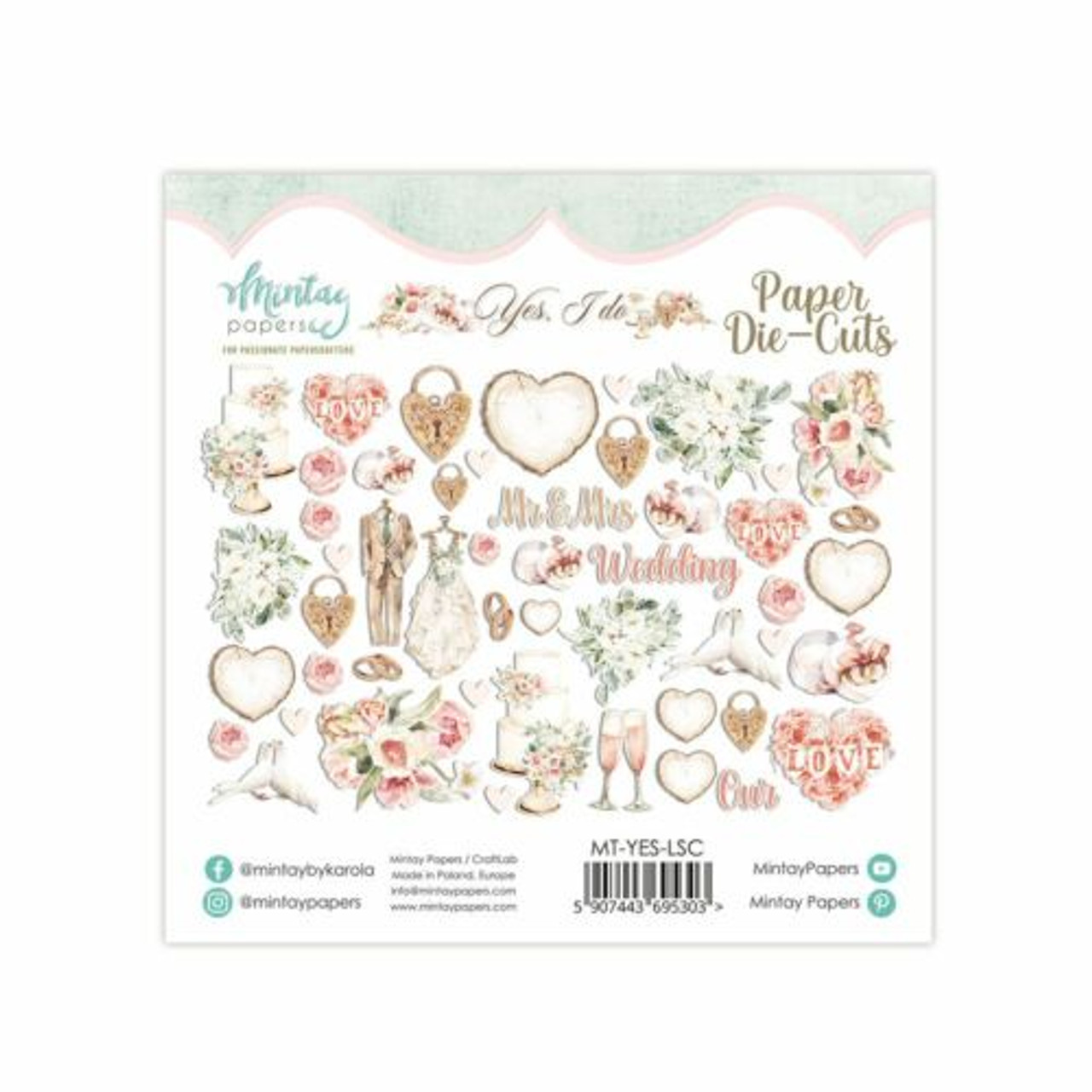 Mintay paper DIE-CUTS -Yes I Do 50 pcs - 2