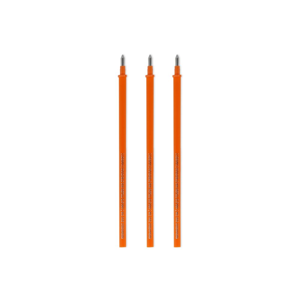 Refills för Erasable gel pens, 3 st., orange - 2