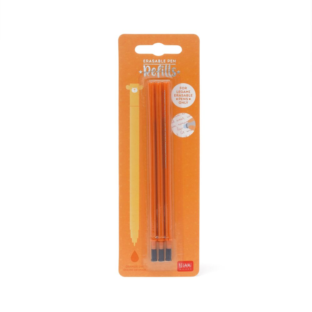 Refills för Erasable gel pens, 3 st., orange