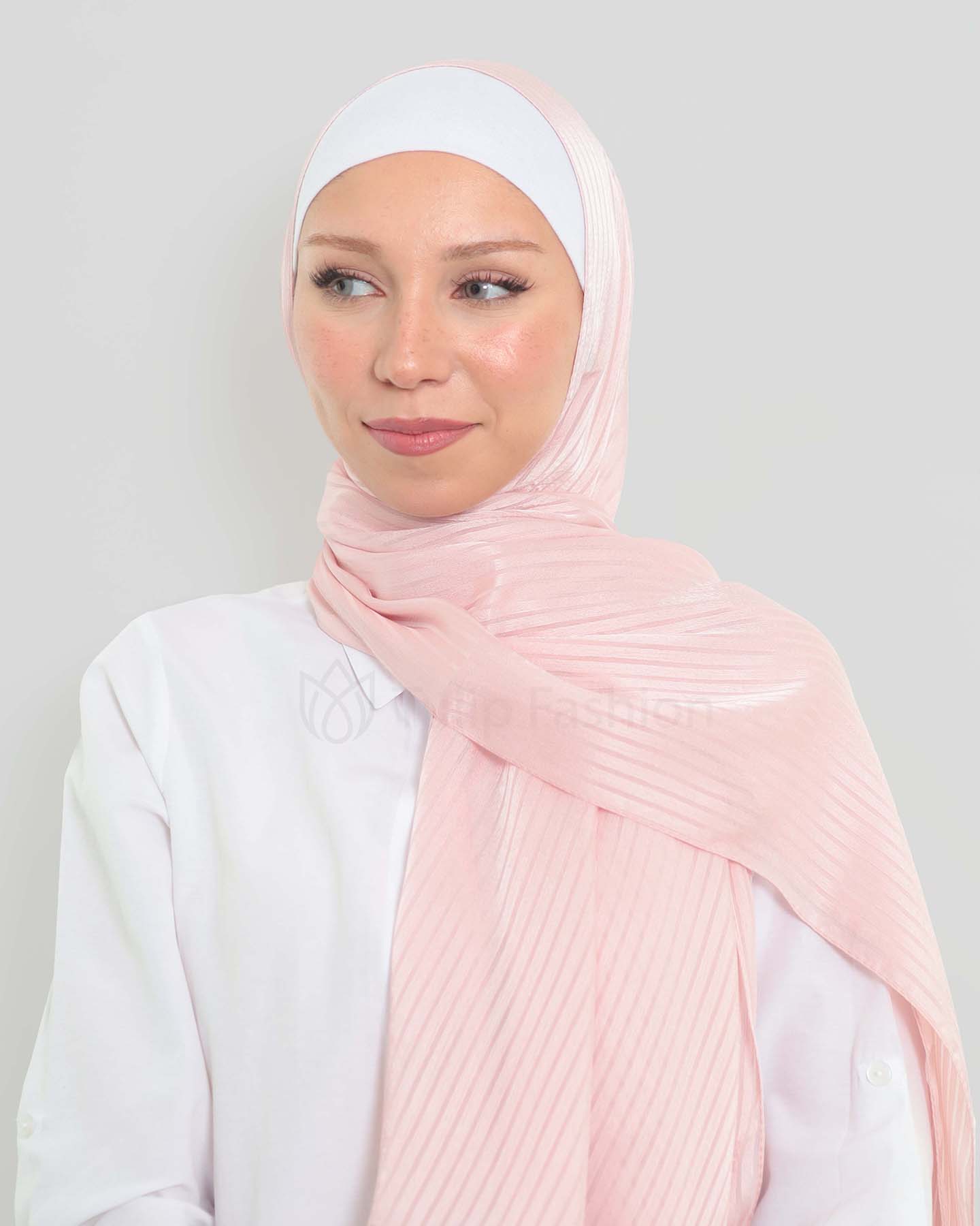 Hijab - Satin striped - Rose