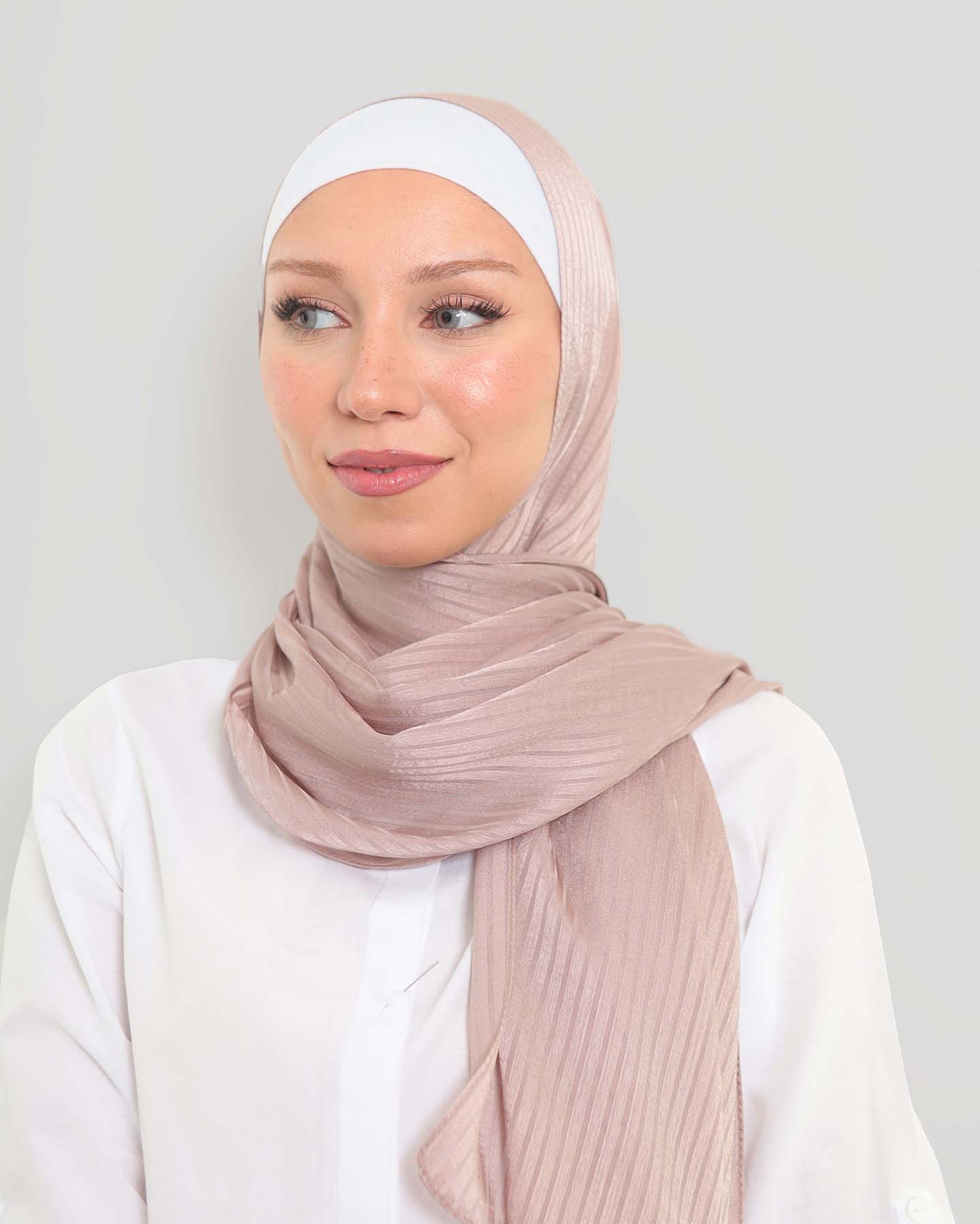 Ribbed Jersey Hijab-Pink